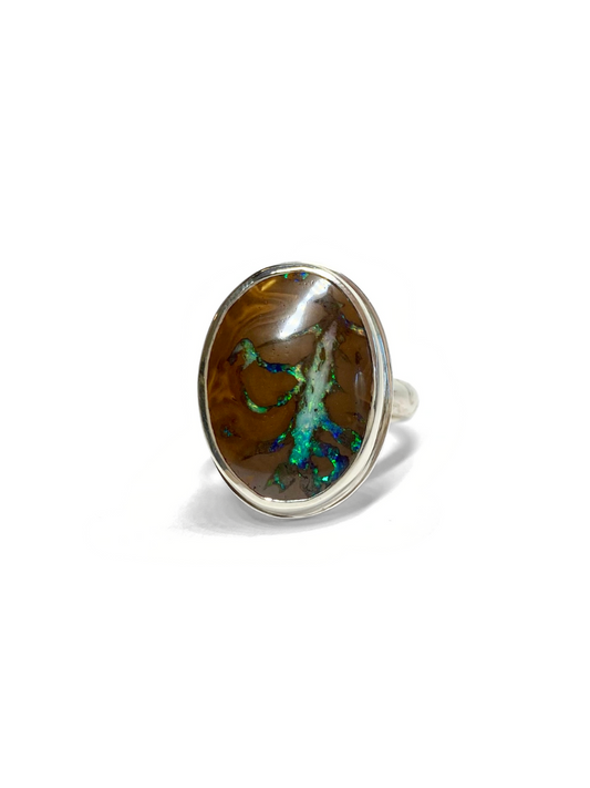 By the Stream Opal and Silver Ring