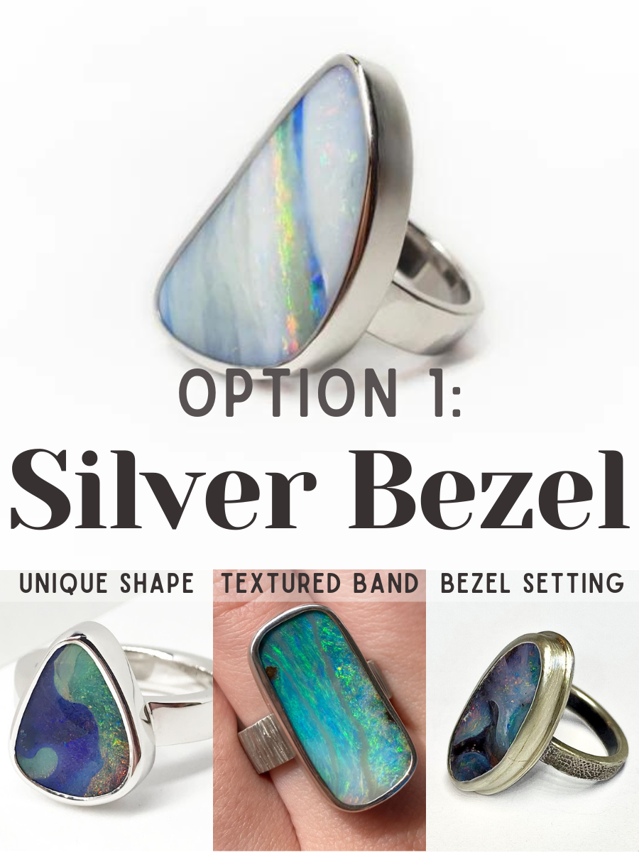 Hidden Treasure Opal - custom made in a ring for you