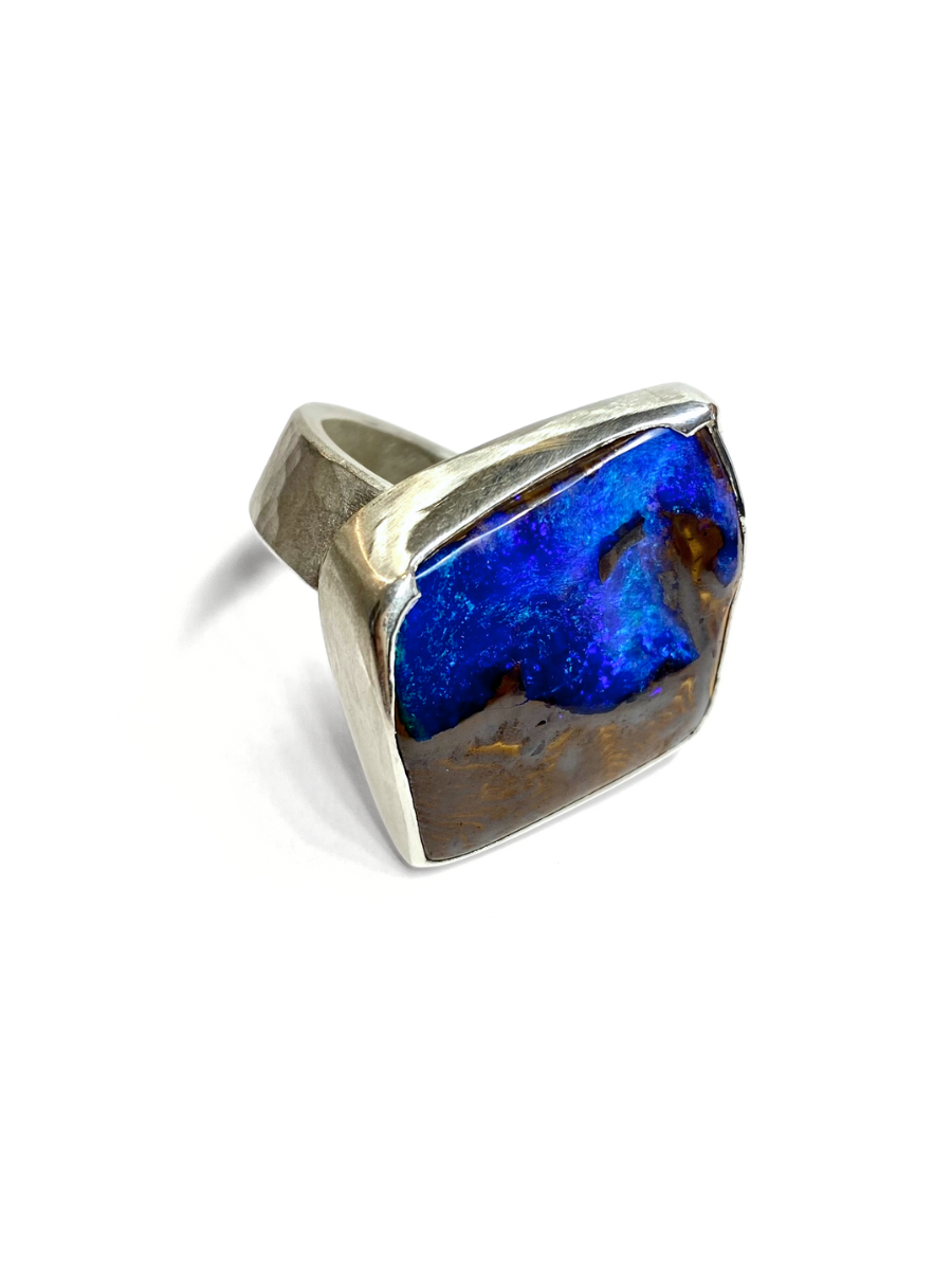 Deep Cave Dive Opal Ring