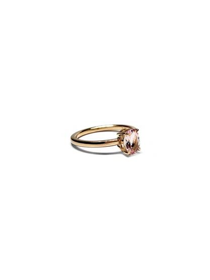 Dusty Pink Morganite Solitaire Ring