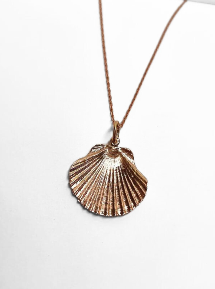 Fan Shell Pendant Rose Gold