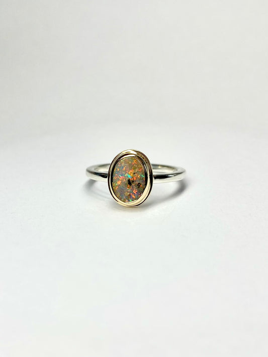 Golden Mini Galaxy Ring Yellow Gold and Silver