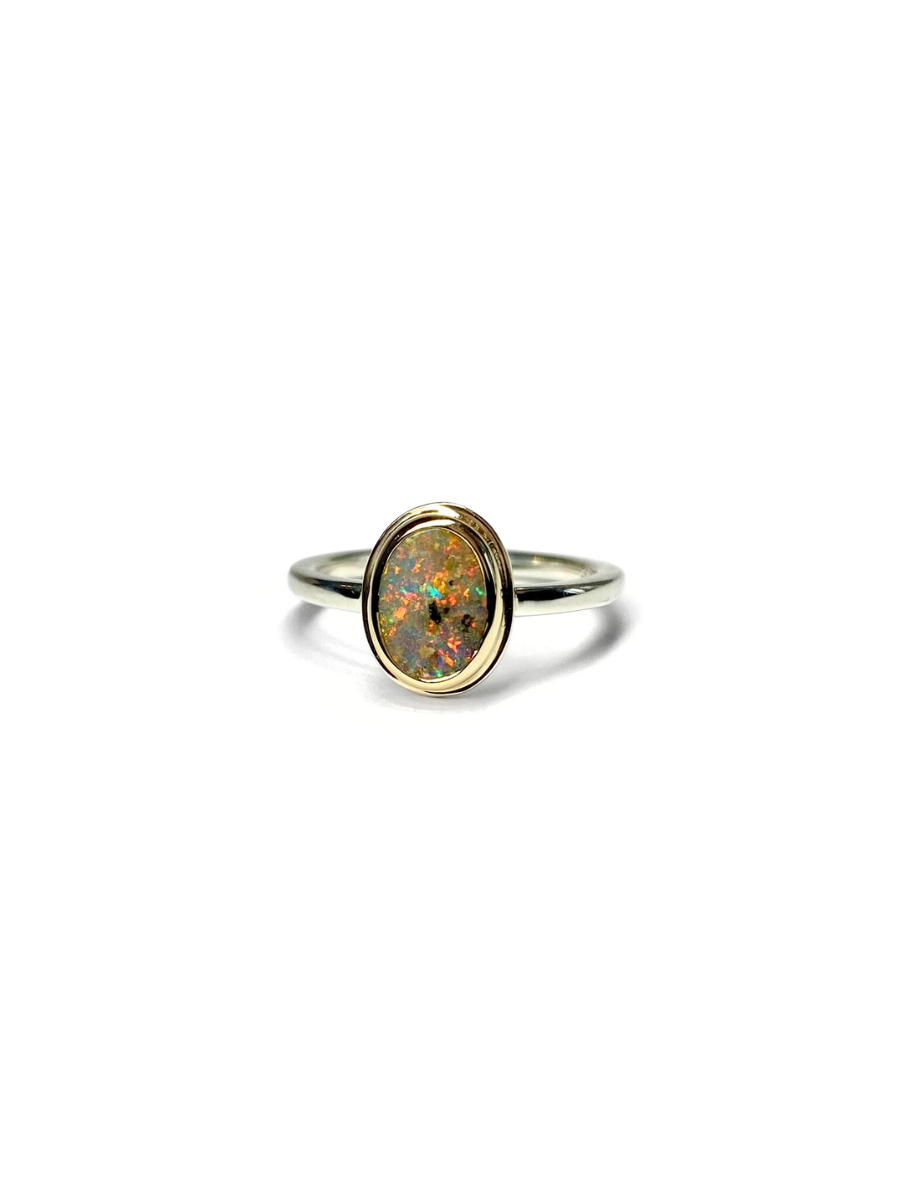 Golden Mini Galaxy Ring Yellow Gold and Silver