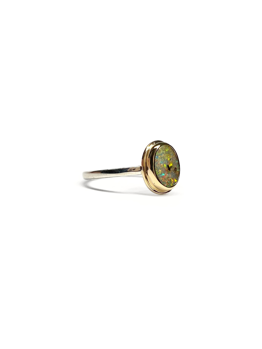 Golden Mini Galaxy Ring Yellow Gold and Silver