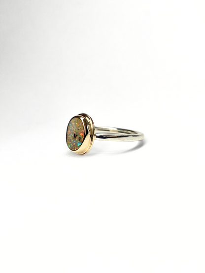 Golden Mini Galaxy Ring Yellow Gold and Silver