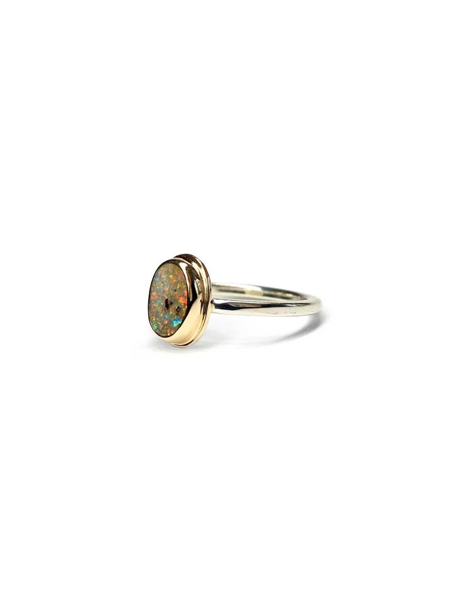 Golden Mini Galaxy Ring Yellow Gold and Silver