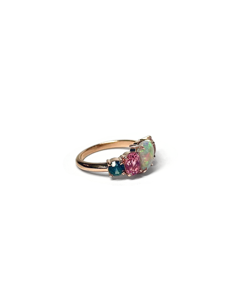 Guava Cluster Rose Gold Ring