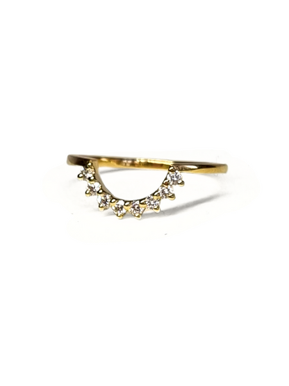 Half Halo Diamond Ring