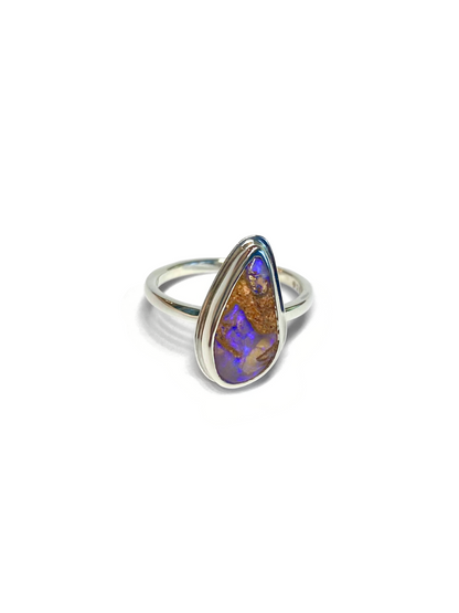 Into the Storm Opal and Silver Ring