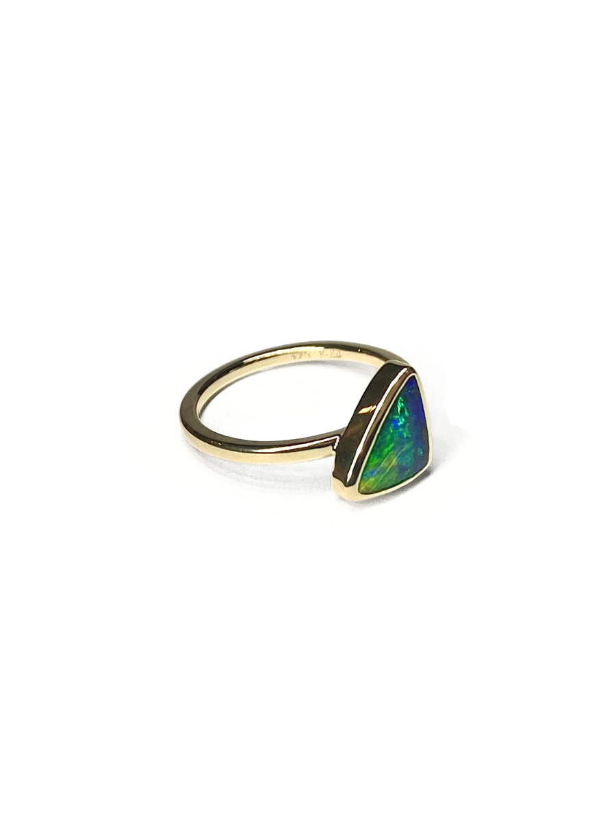 Laser Green Opal Ring