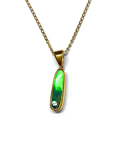 Mini Totem Opal and 18ct Gold Pendant