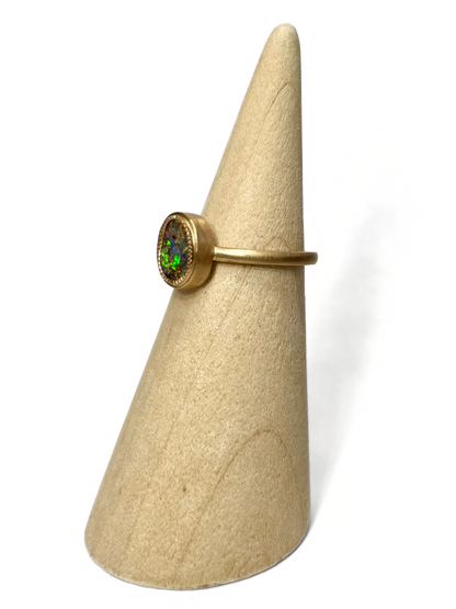 Moon Dust Rainbow Gold Opal Ring