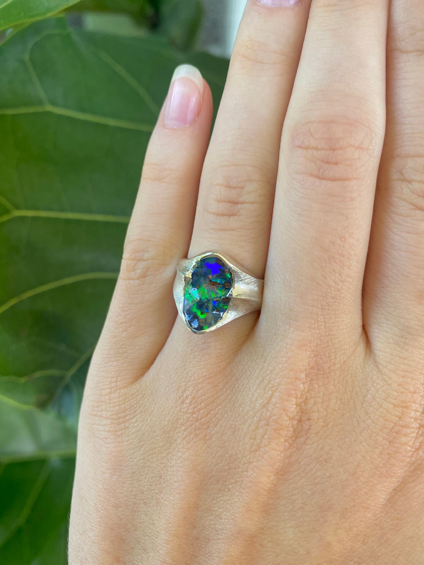 Ocean Fire Opal Ring