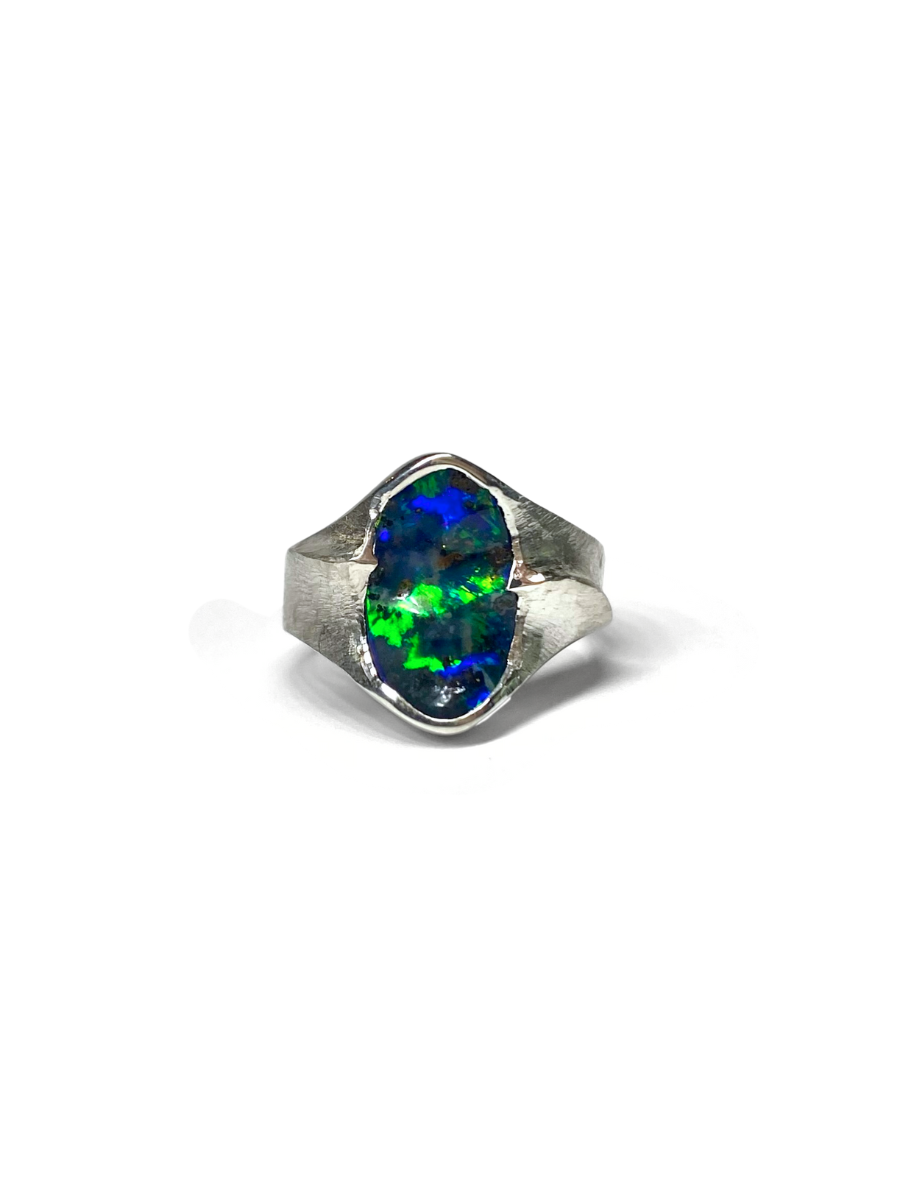 Ocean Fire Opal Ring