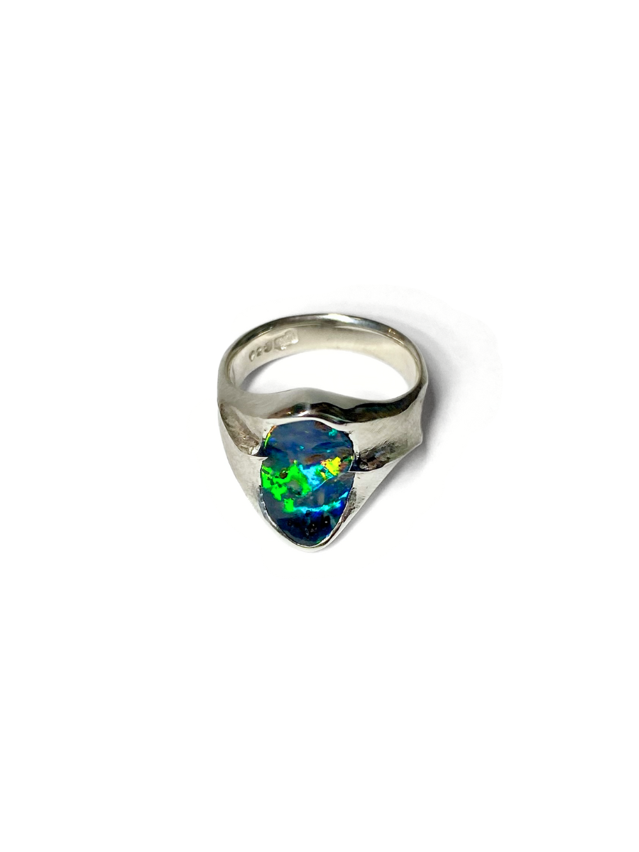 Ocean Fire Opal Ring