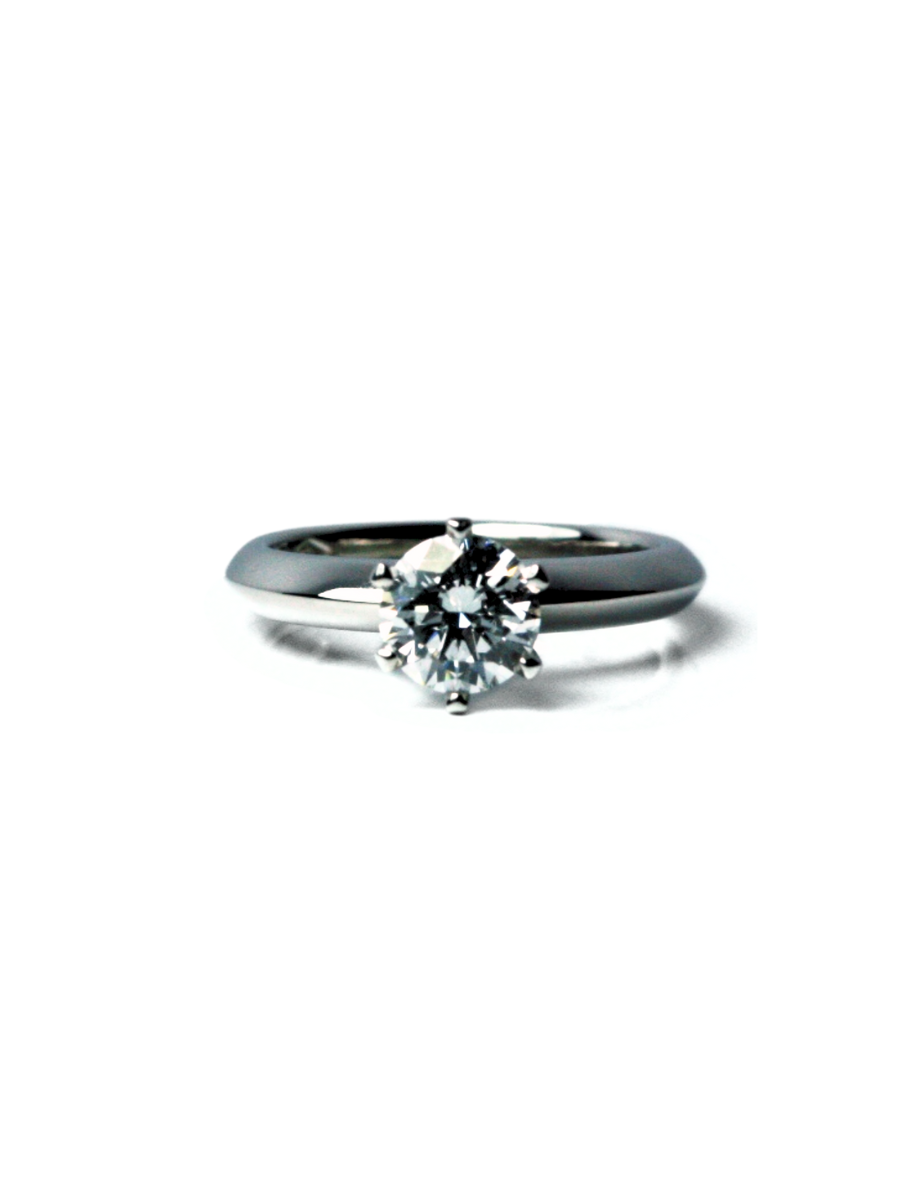 Platinum 6 Prong Solitaire Diamond Ring