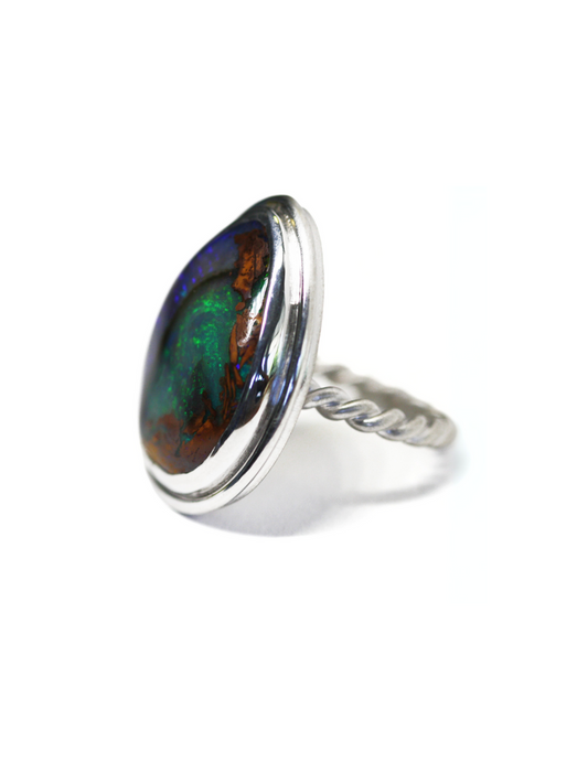 Queensland Boulder Opal Gaia Ring