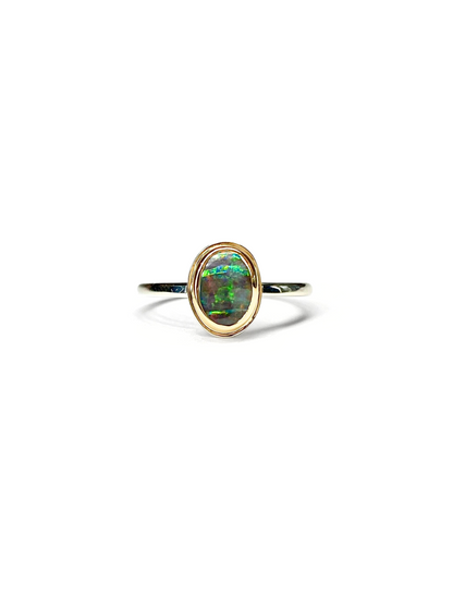 Rainbow Mini Galaxy Ring Yellow Gold and Silver