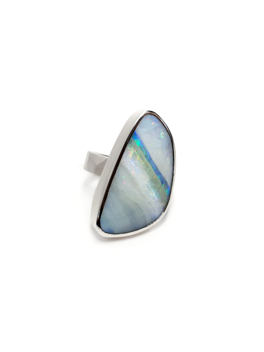 Rainbow Sail Opal Ring