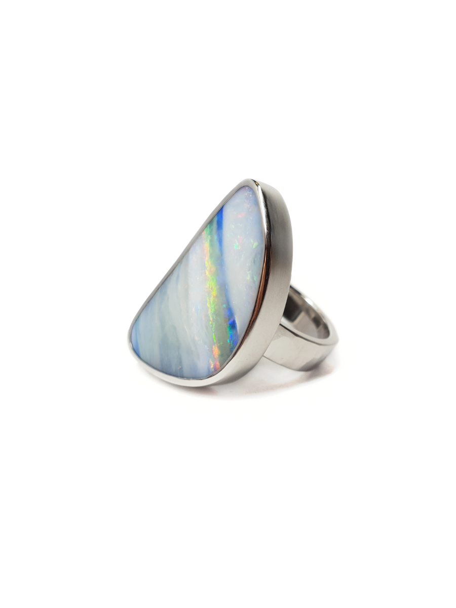 Rainbow Sail Opal Ring