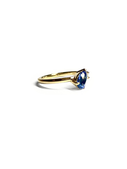 Starry Night Sapphire and Diamond Gold Ring