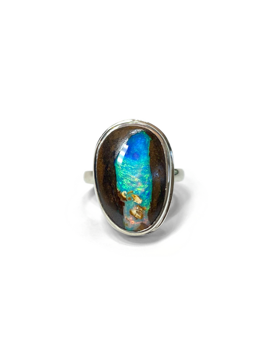 Through the Cove Opal and Silver Ring