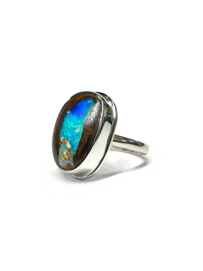 Through the Cove Opal and Silver Ring