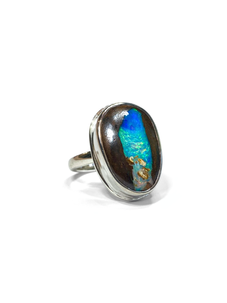 Through the Cove Opal and Silver Ring