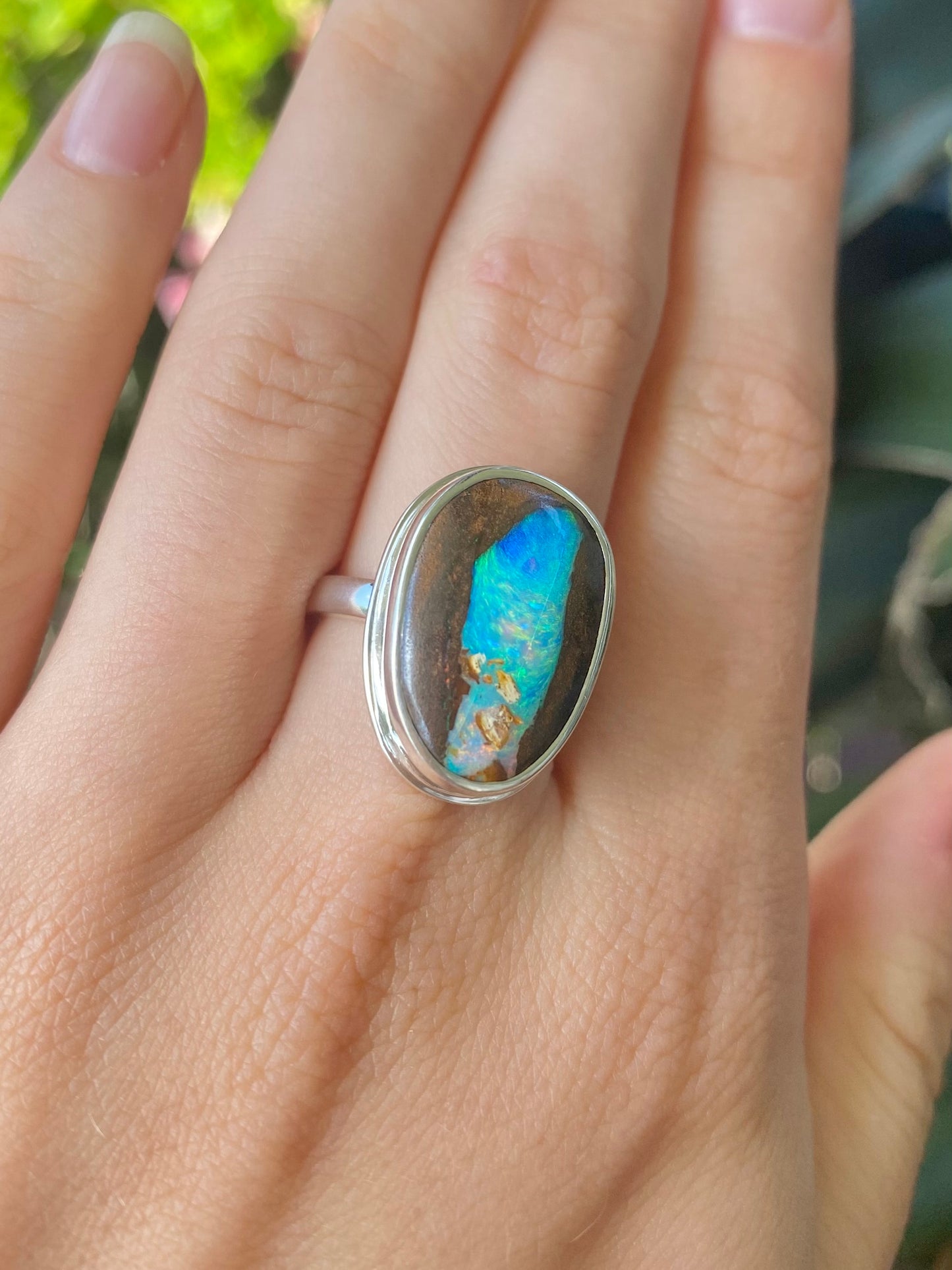 Through the Cove Opal and Silver Ring