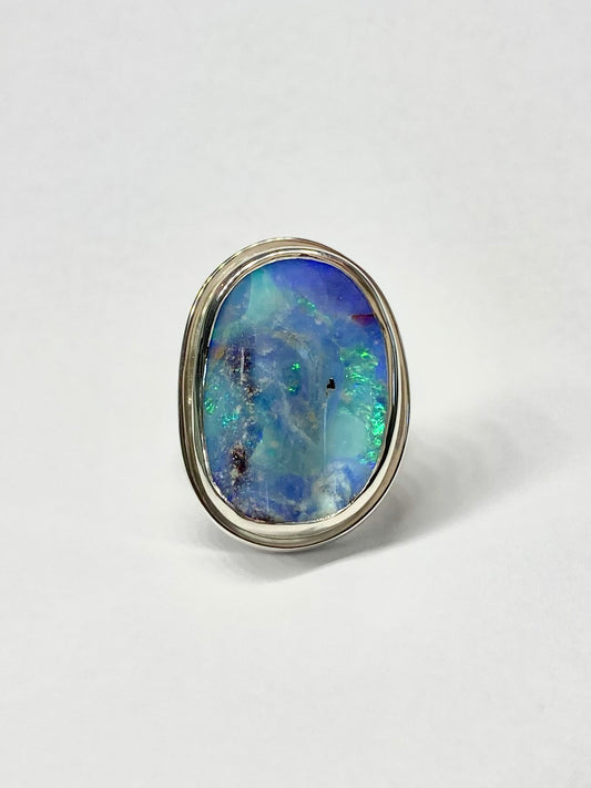 Tides Opal and Silver Ring