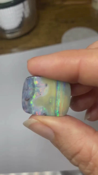 Rainbow Serpent Opal - custom made in a ring for you